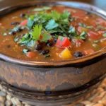 Delicious bowl of Spicy Black Bean Soup