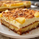 Delicious Hawaiian Pineapple Carrot Cream Cake on a plate