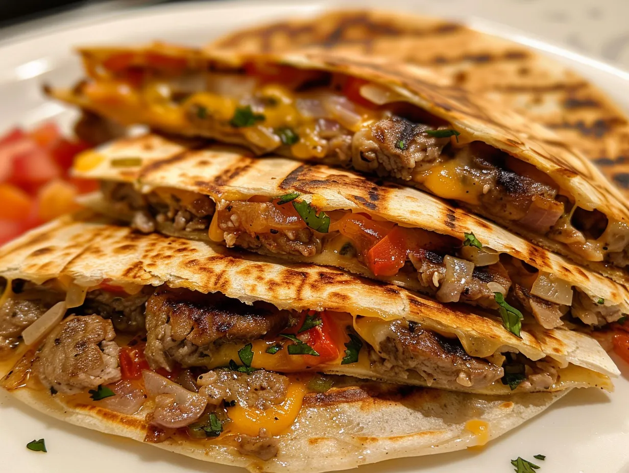 Delicious Smashburger Quesadillas Plated