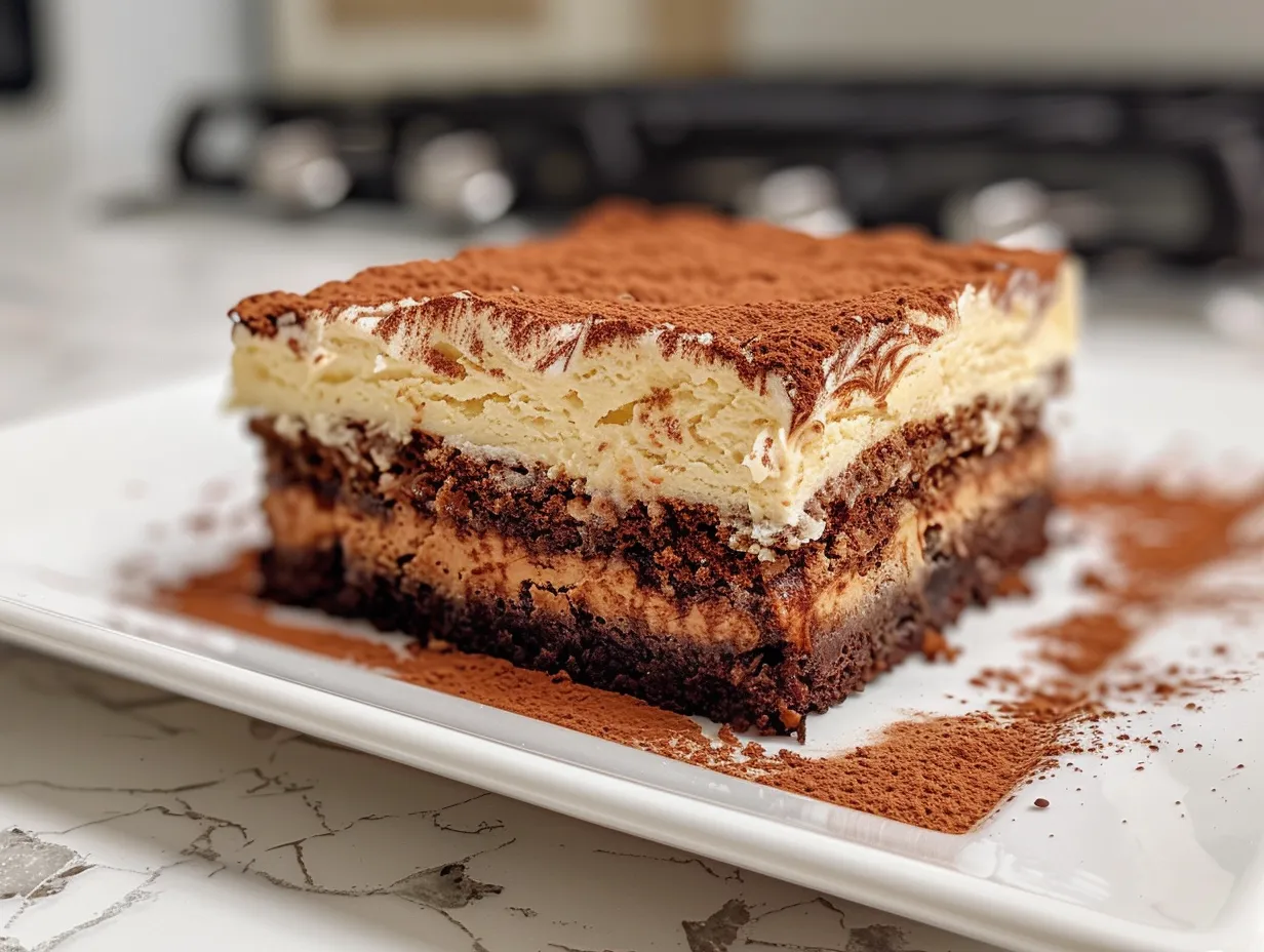 Delicious Tiramisu Brownies Ready to Eat
