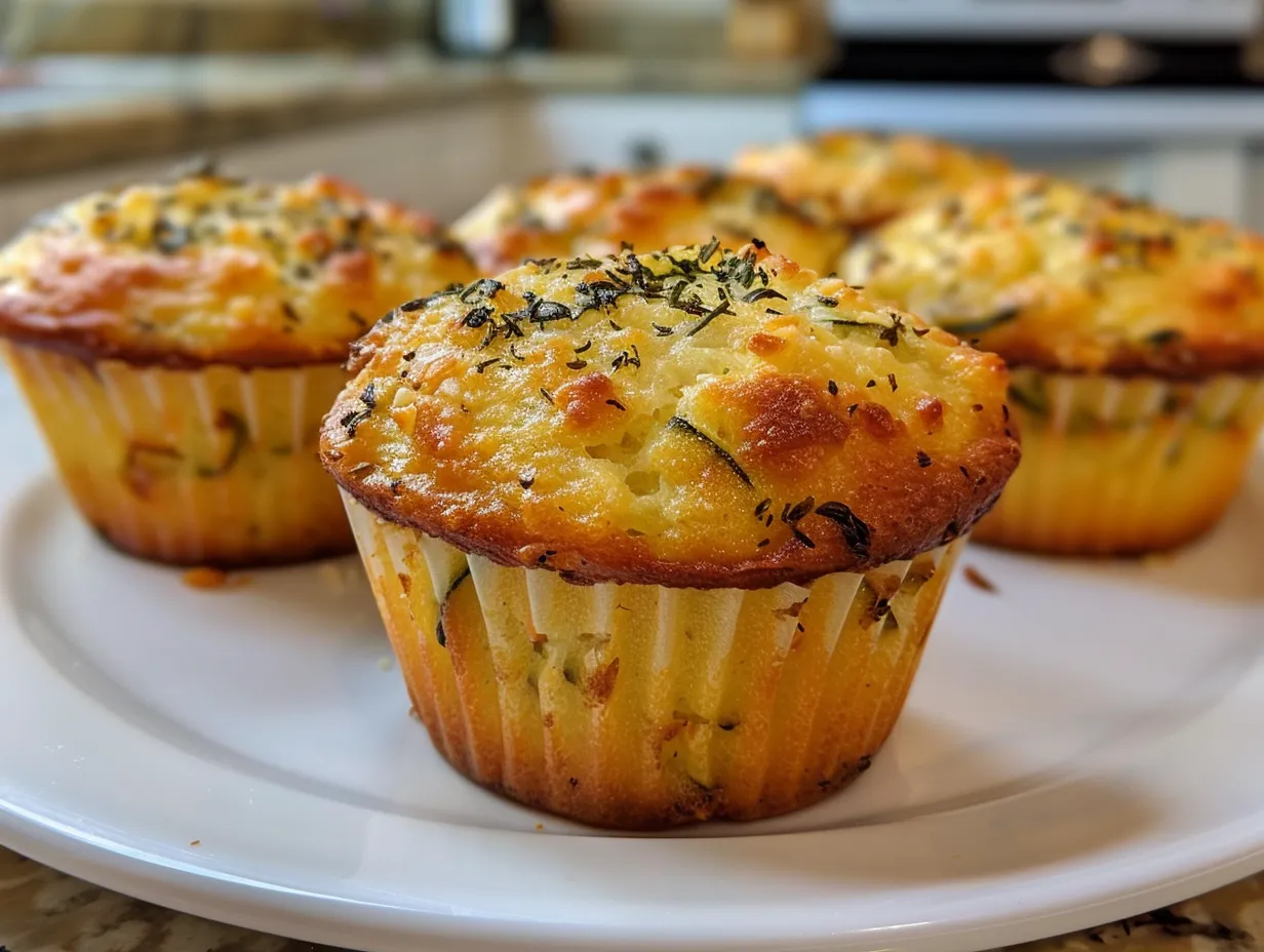 Freshly Baked Parmesan Zucchini Muffins