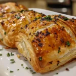 Golden Herb and Cheese Stuffed Puff Pastry Bites