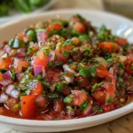 Homemade Salsa on a Table