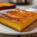 Pumpkin Custard Cake Displayed on Table