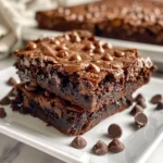Rich Triple Chocolate Brownies Freshly Baked