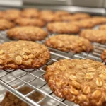 Warm Chewy Rice Krispie Oatmeal Cookies on a Baking Sheet