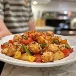 A delicious black pepper chicken stir-fry