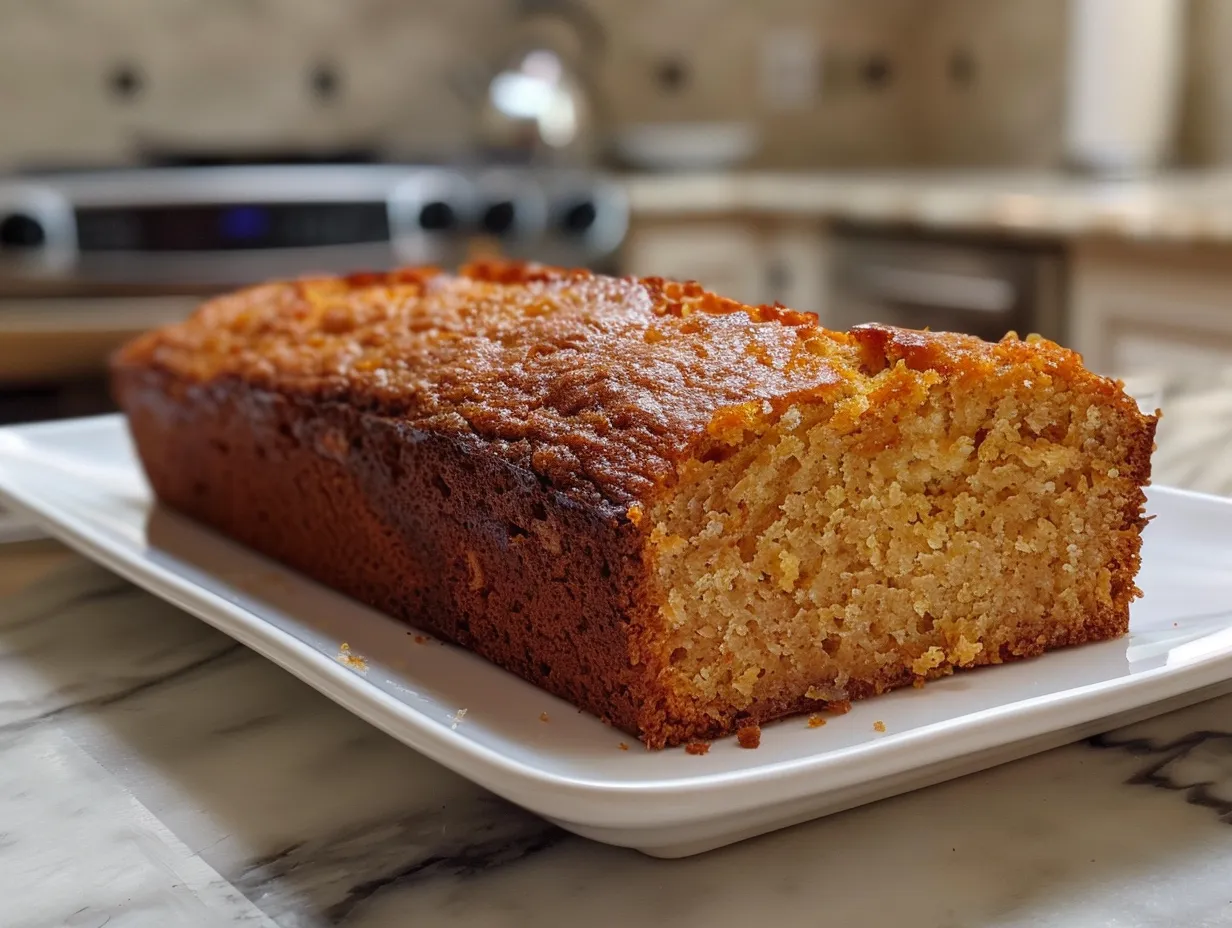 A perfectly baked slice of persimmon bread