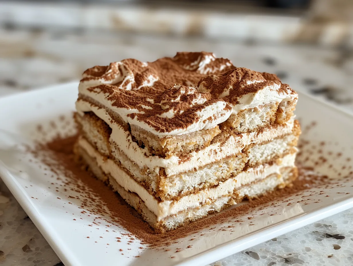 A Tower of Gingerbread Tiramisu