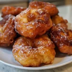 Air Fryer Apple Fritters Close Up