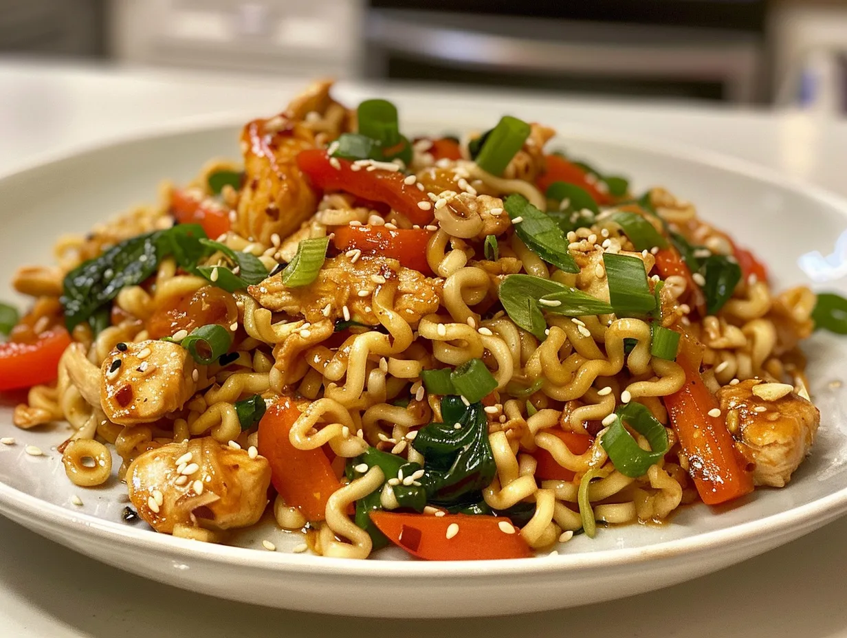 Chicken Ramen Stir-Fry Display