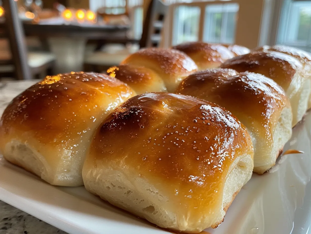 Close-up of Golden-Brown Breakfast Rolls