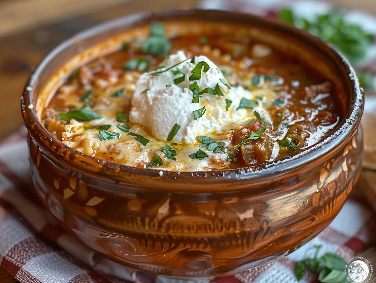 Comforting Crockpot Lasagna Soup