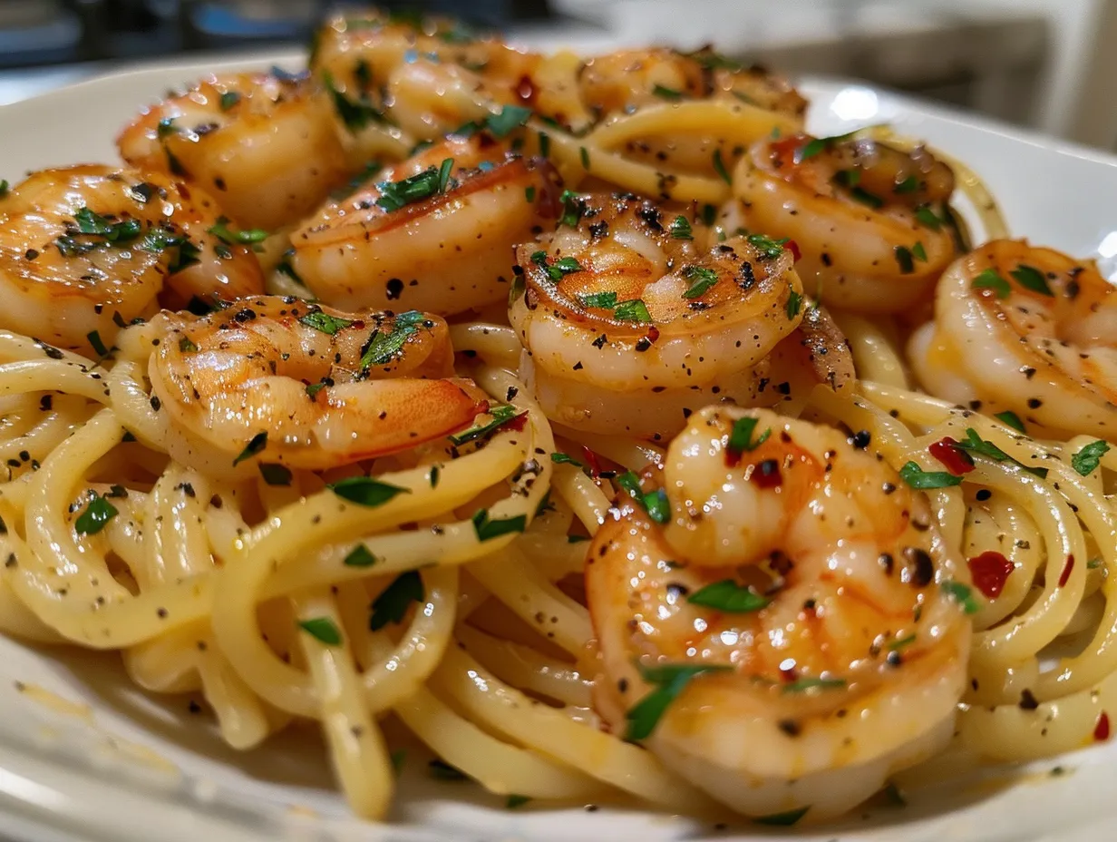 Delicious Garlic Butter Shrimp Pasta