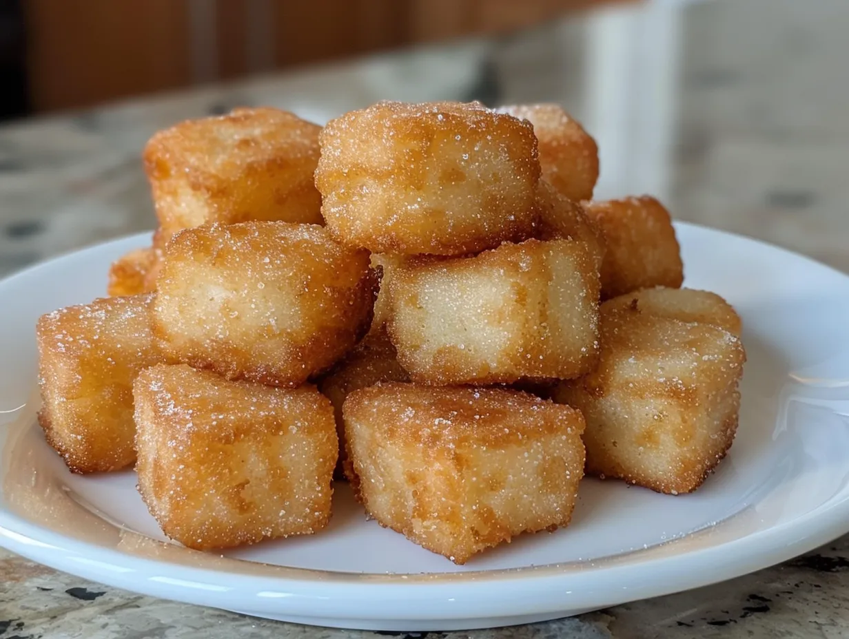 Delicious golden Air Fryer Churro Bites