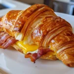 Golden Croissant Breakfast Sandwich