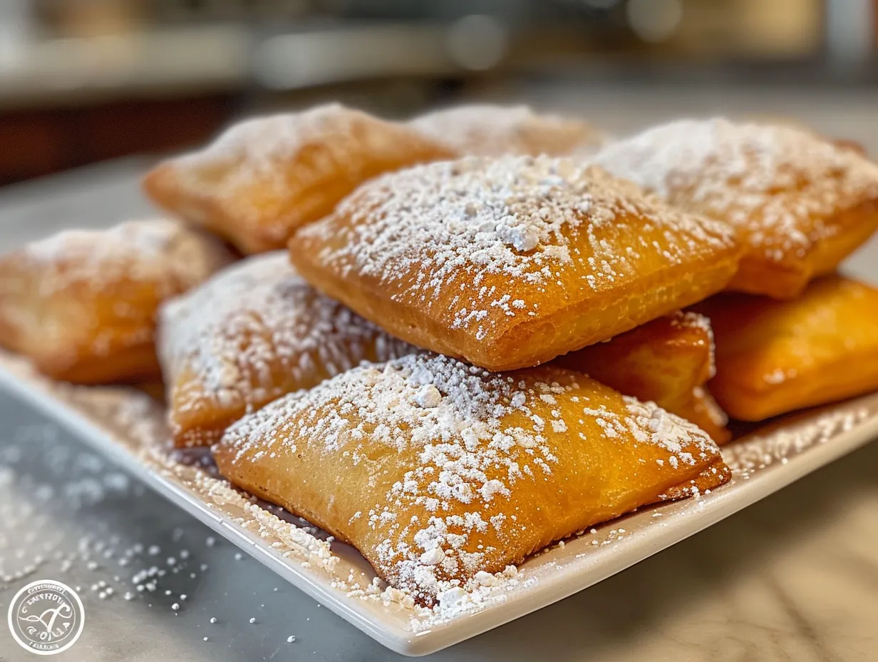 Golden Vanilla Beignets Ready to Eat