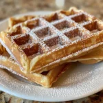 Homemade Apple Cider Waffles with Cinnamon