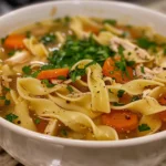 Homemade Chicken Noodle Soup Bowl