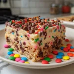 Homemade Cookie Dough Bar with Toppings