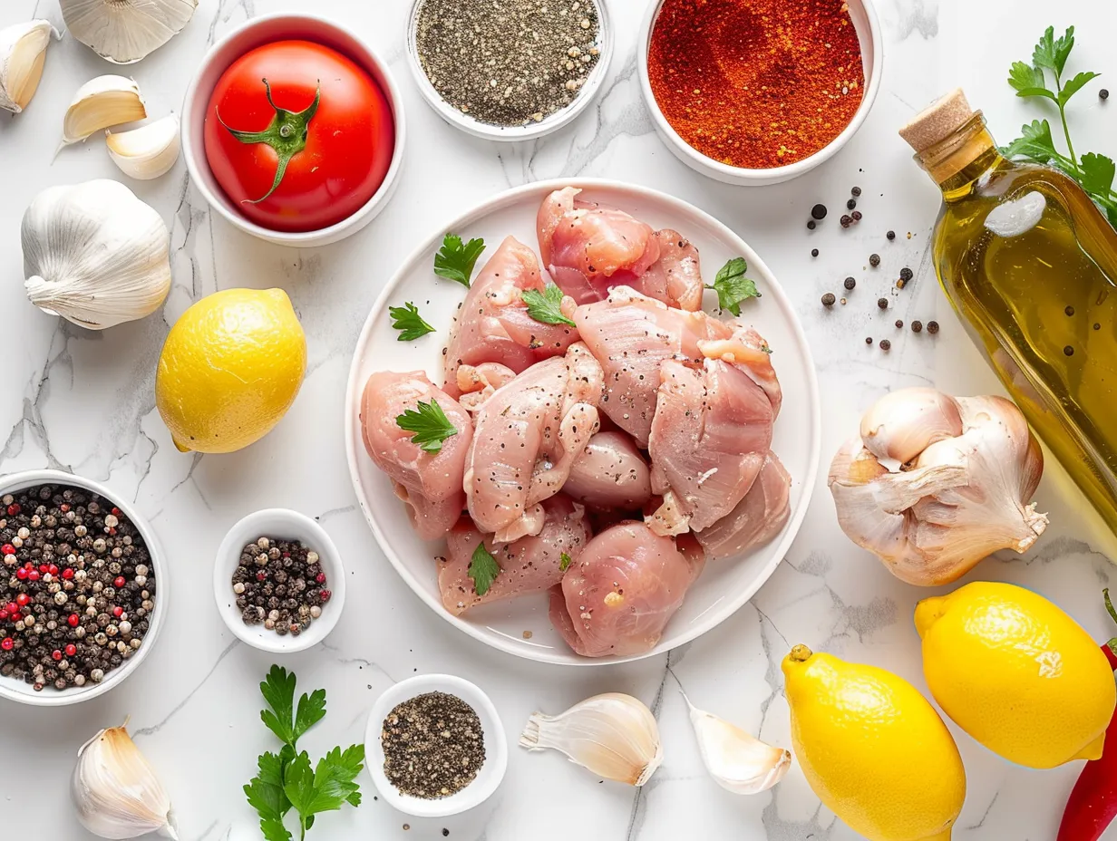 Ingredients for making Easy Black Pepper Chicken Stir-Fry