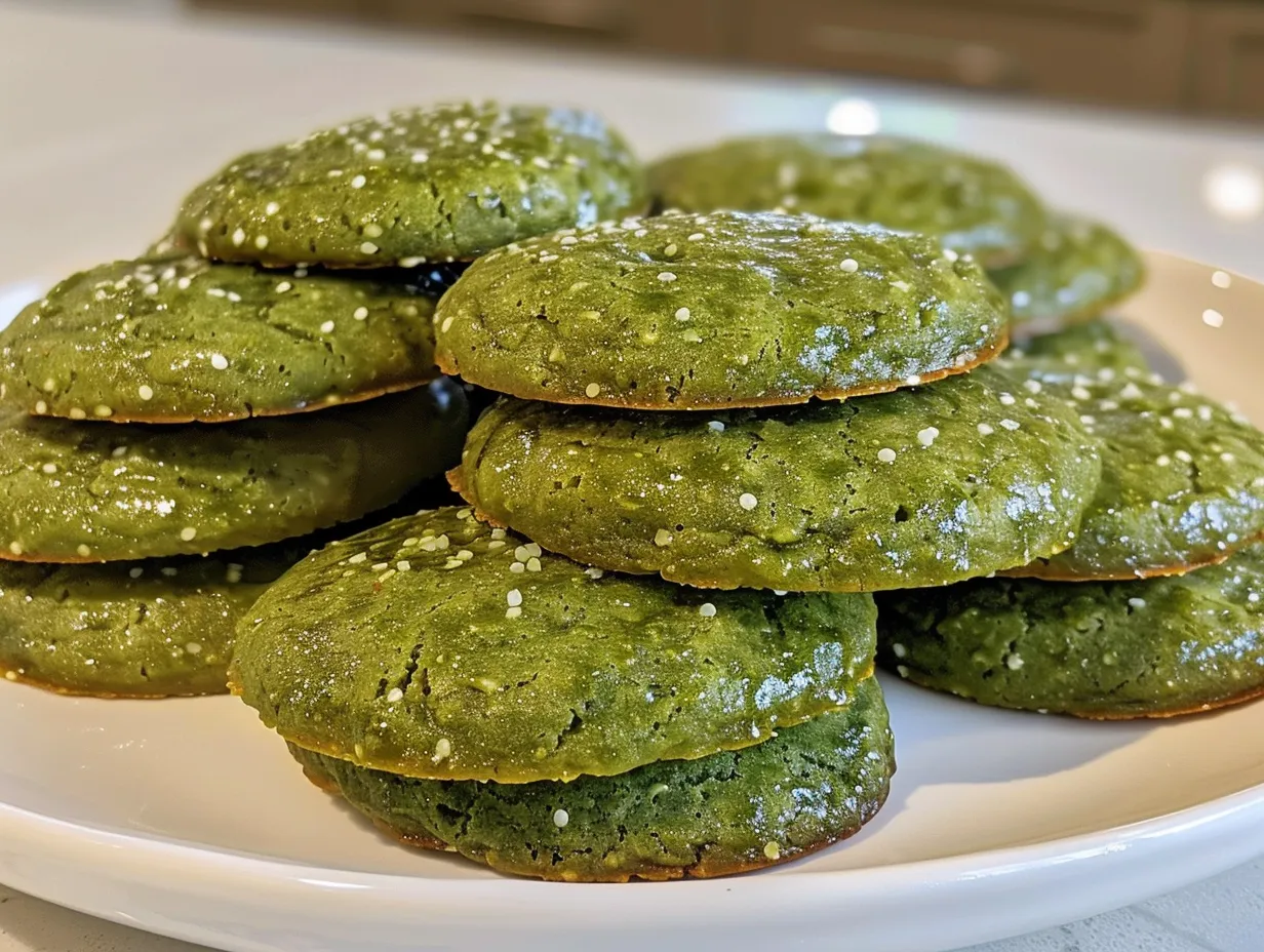 Matcha Jasmine Cookies Display