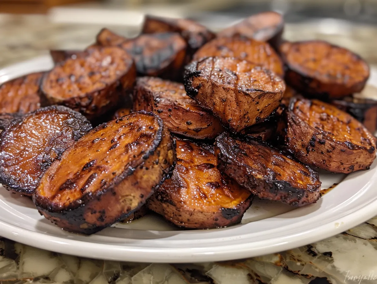Plate of Cinnamon Roasted Sweet Potatoes