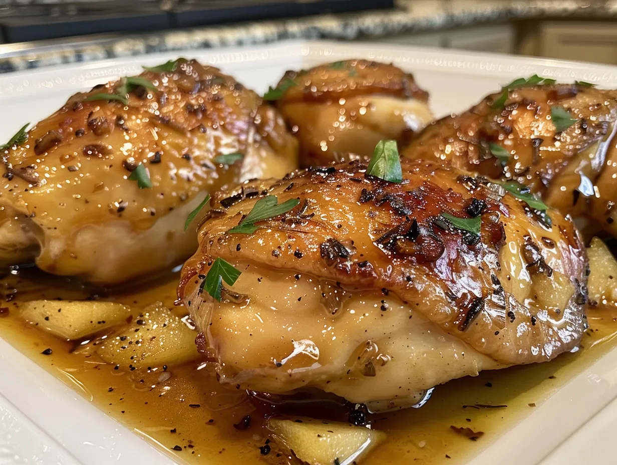 Rustic Skillet Apple Cider Chicken