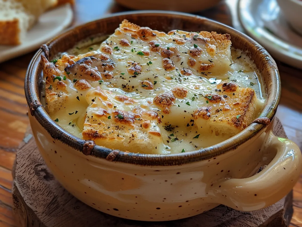 Classic French Onion Soup close-up
