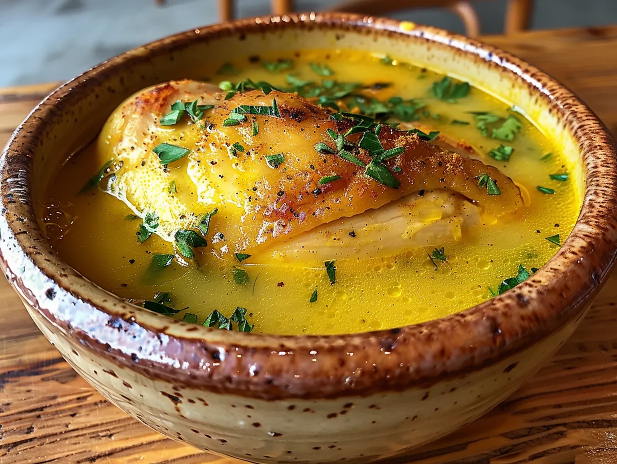 Comforting Bowl of Turmeric Chicken Soup