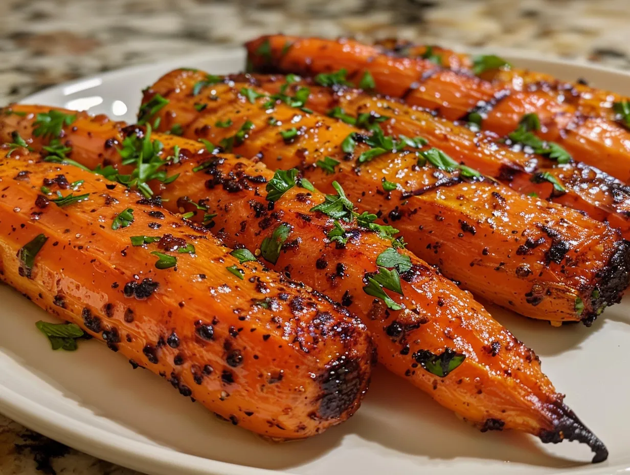 Delicious and vibrant roasted carrots