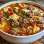 Hearty Sausage and Tortellini Soup