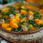 Homemade Sausage Sweet Potato Kale Soup