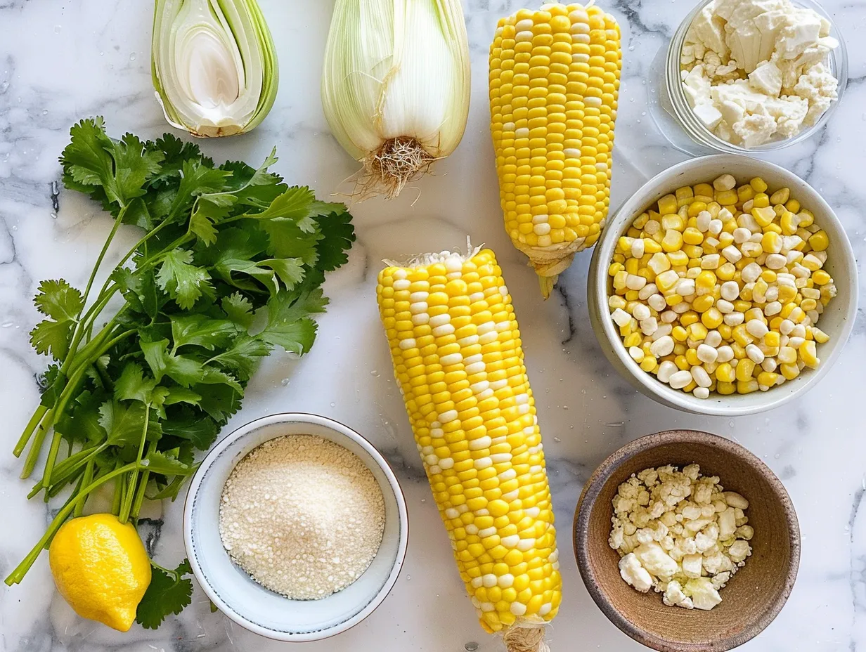 Ingredients needed to make Mexican Street Corn Soup