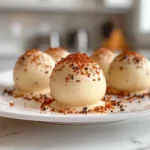 Pumpkin Cheesecake Truffles plated, enticing autumn scene