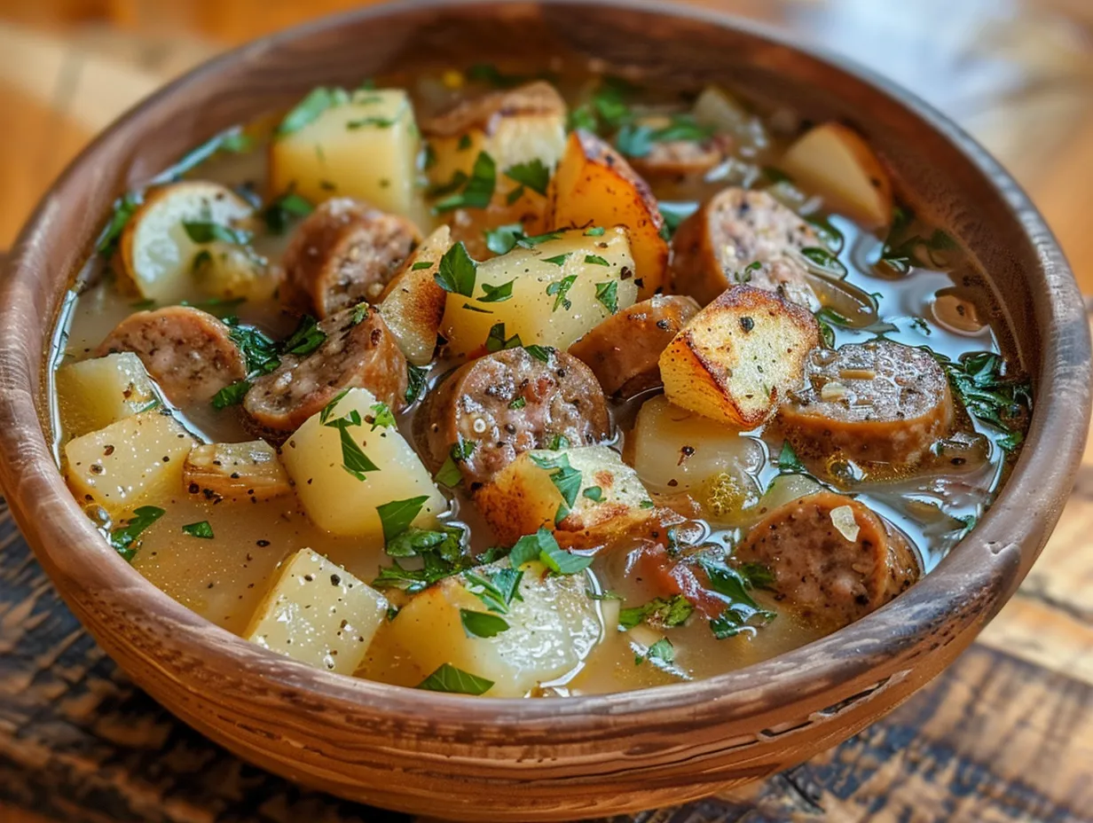 Rustic Bowl of Italian Sausage and Potato Soup