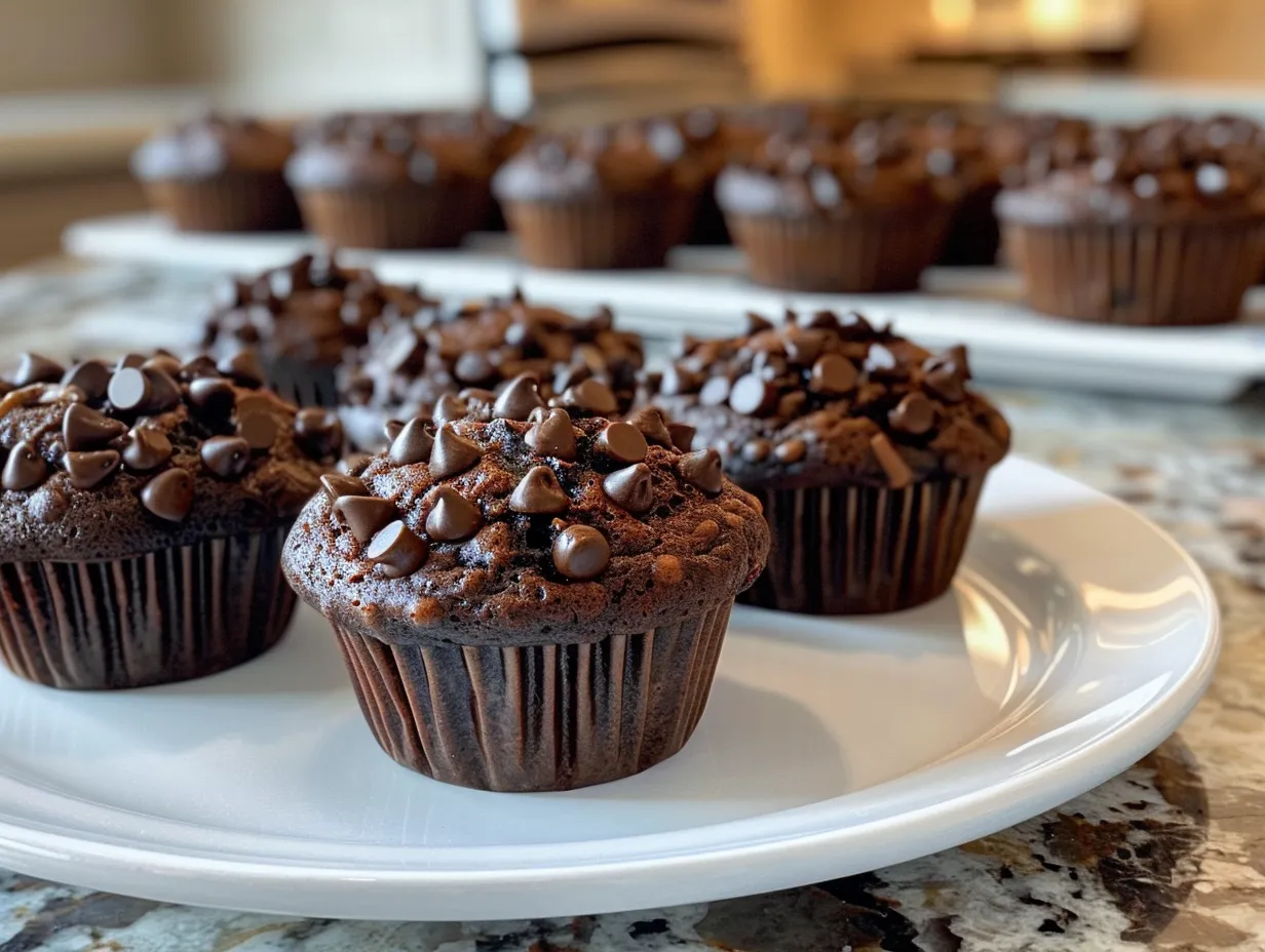 Scrumptious Chocolate Zucchini Muffins