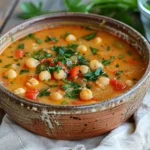 Warm and comforting bowl of Tuscan Chickpea Soup