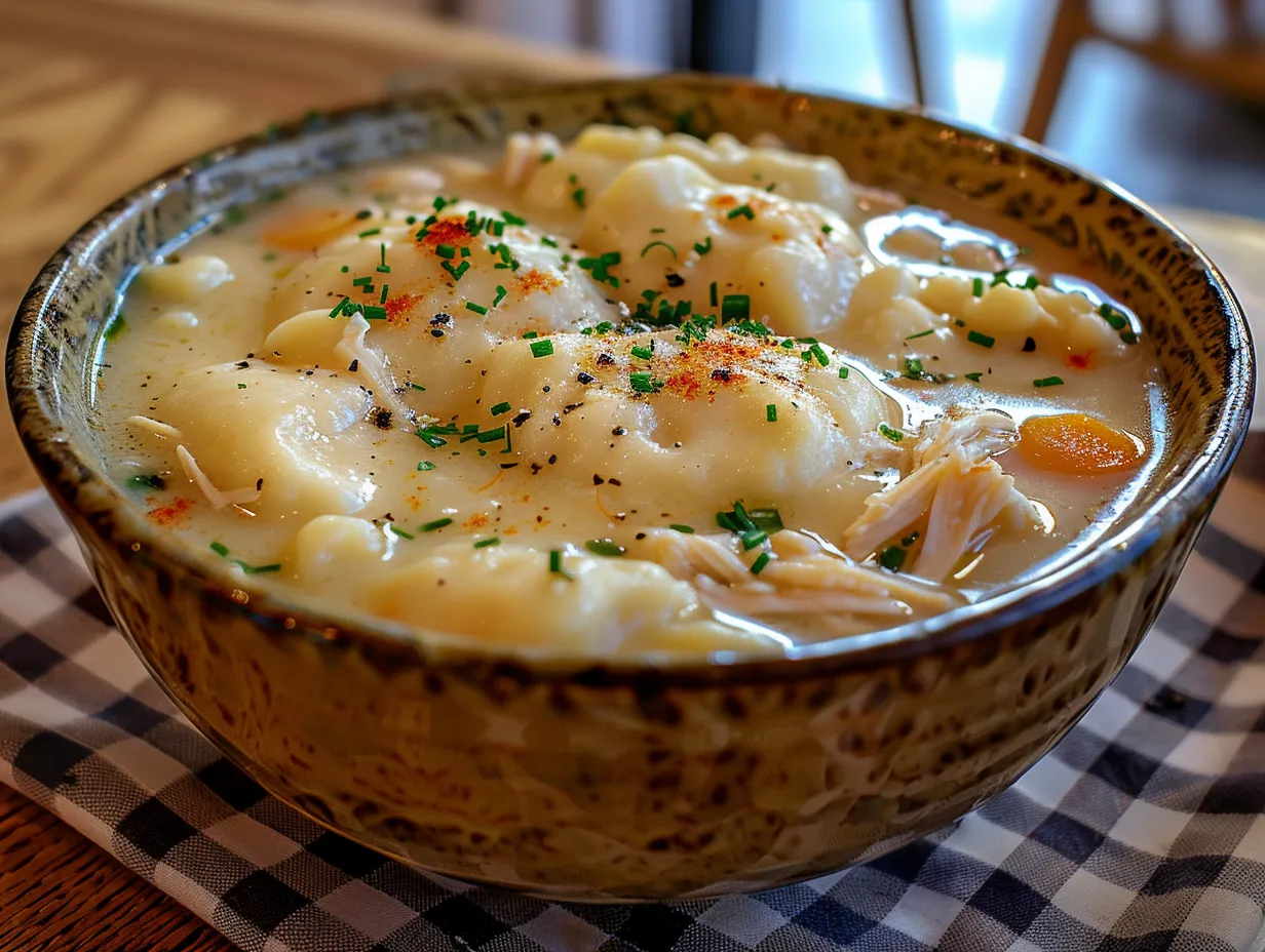 Warm and Comforting Chicken and Dumpling Soup