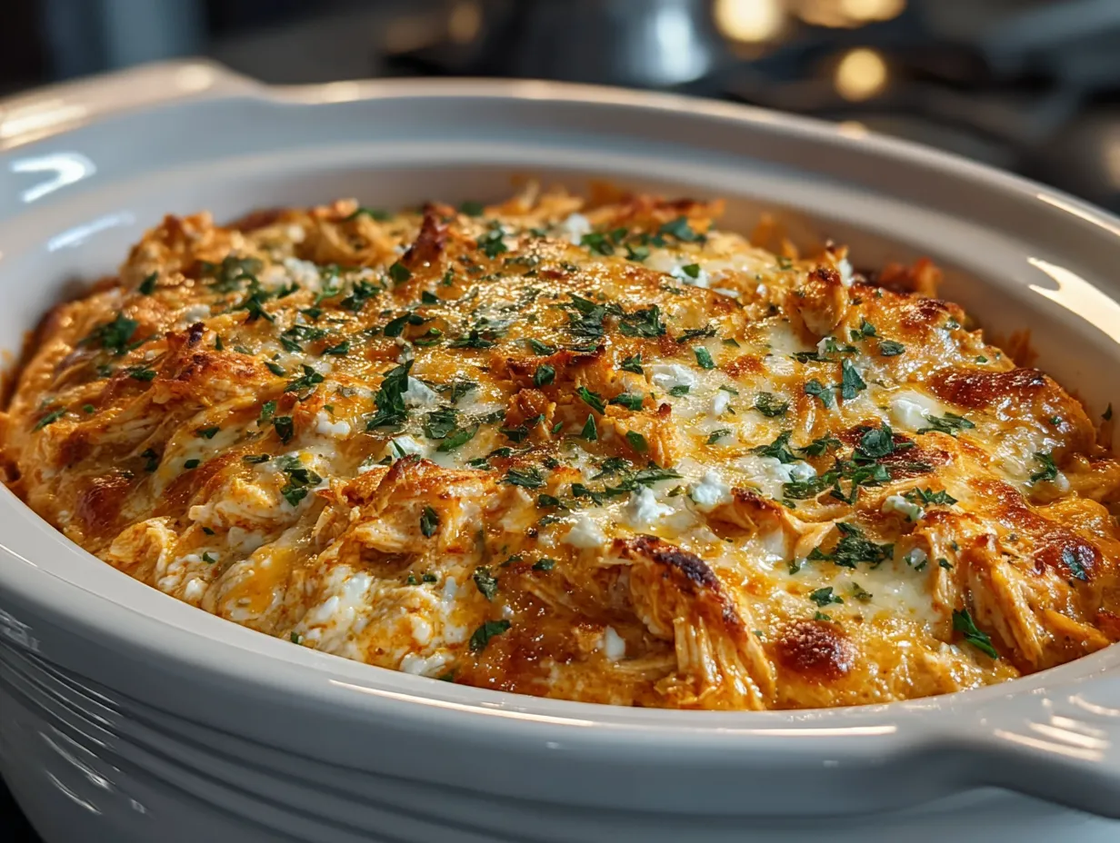 Appetizing Slow Cooker Buffalo Chicken Dip