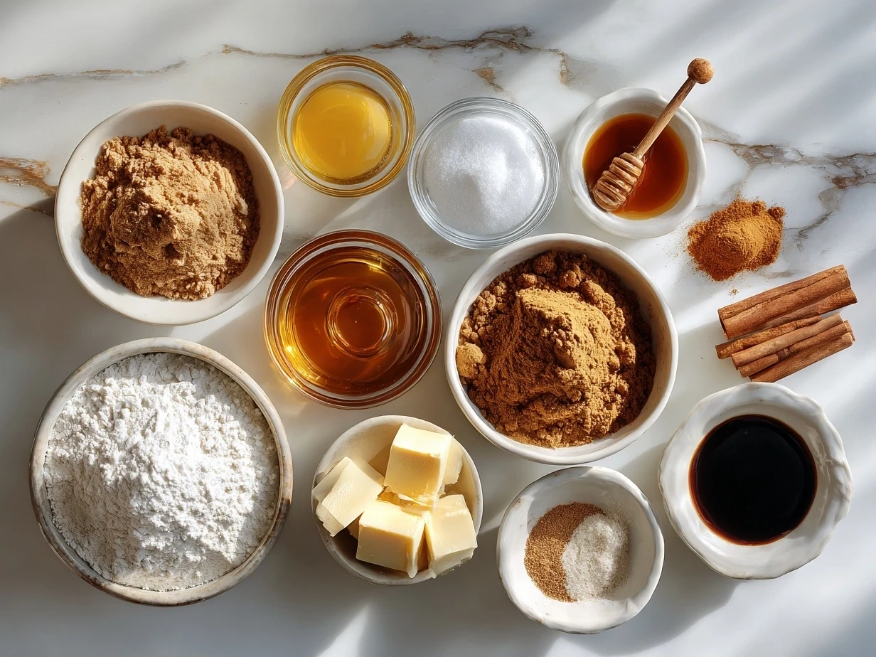 Ingredients for Apple Butter Pie laid out on a table