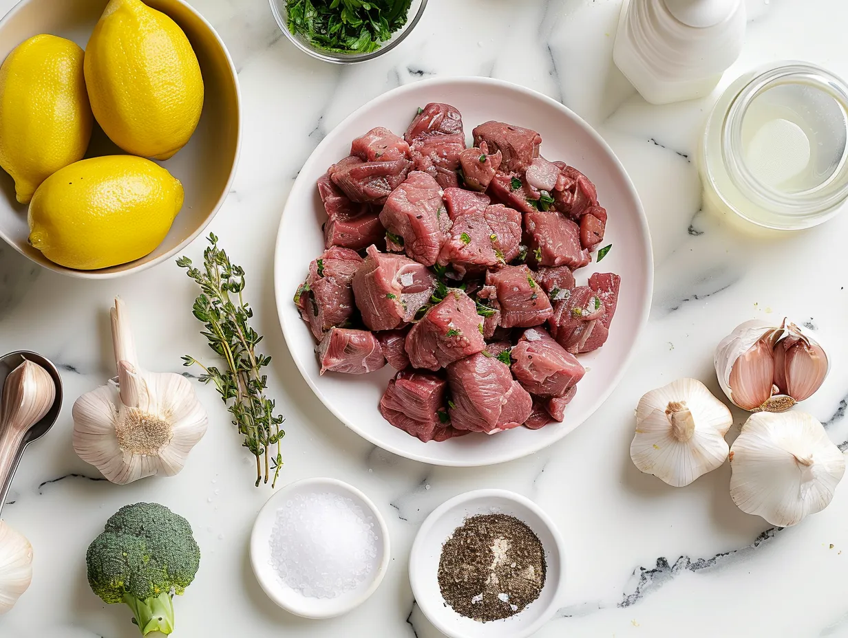 Ingredients for making Beef Stroganoff