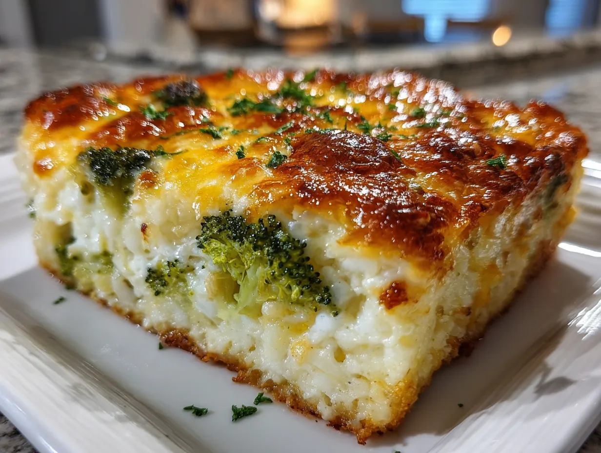 Broccoli Cheese Rice Casserole Delight