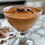 Chocolate Orange Posset on a Kitchen Table