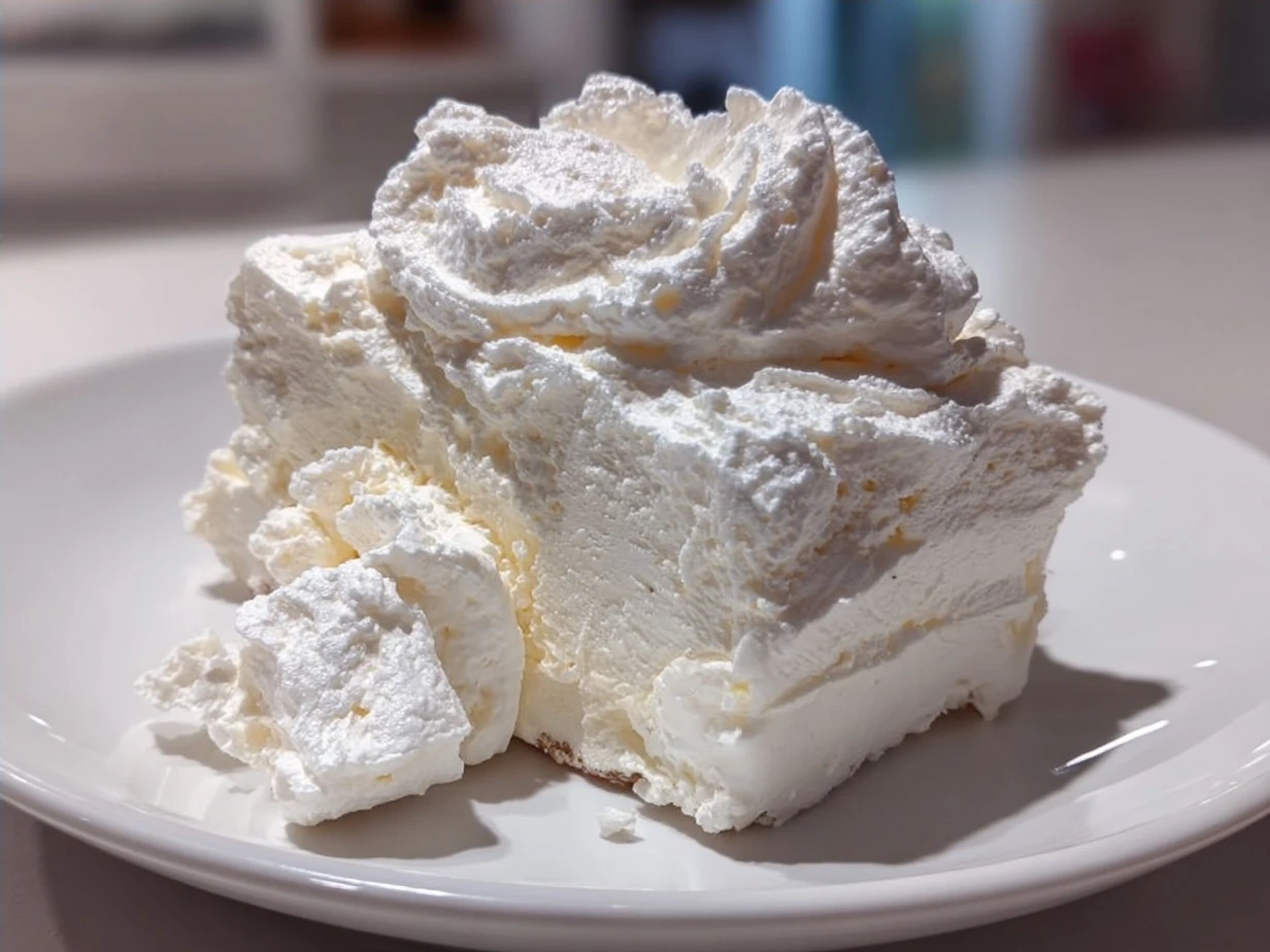 Finished Christmas Cool Whip Candy cut into squares and sprinkled with peppermint.