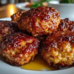 Close-Up of Golden Bisquick Sausage Balls