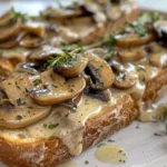 Creamy Mushroom Toast Plated