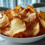 Crispy Apple Chips Fresh Out of the Air Fryer