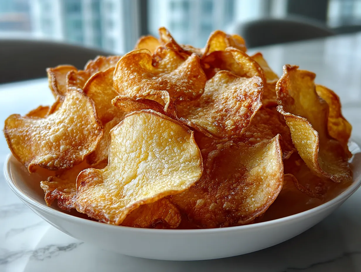 Crispy Apple Chips Fresh Out of the Air Fryer