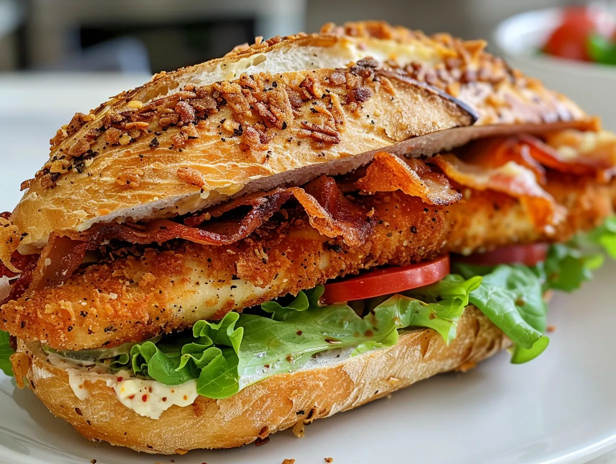 Crispy Chicken Caesar Sandwich - A Delicious Bite